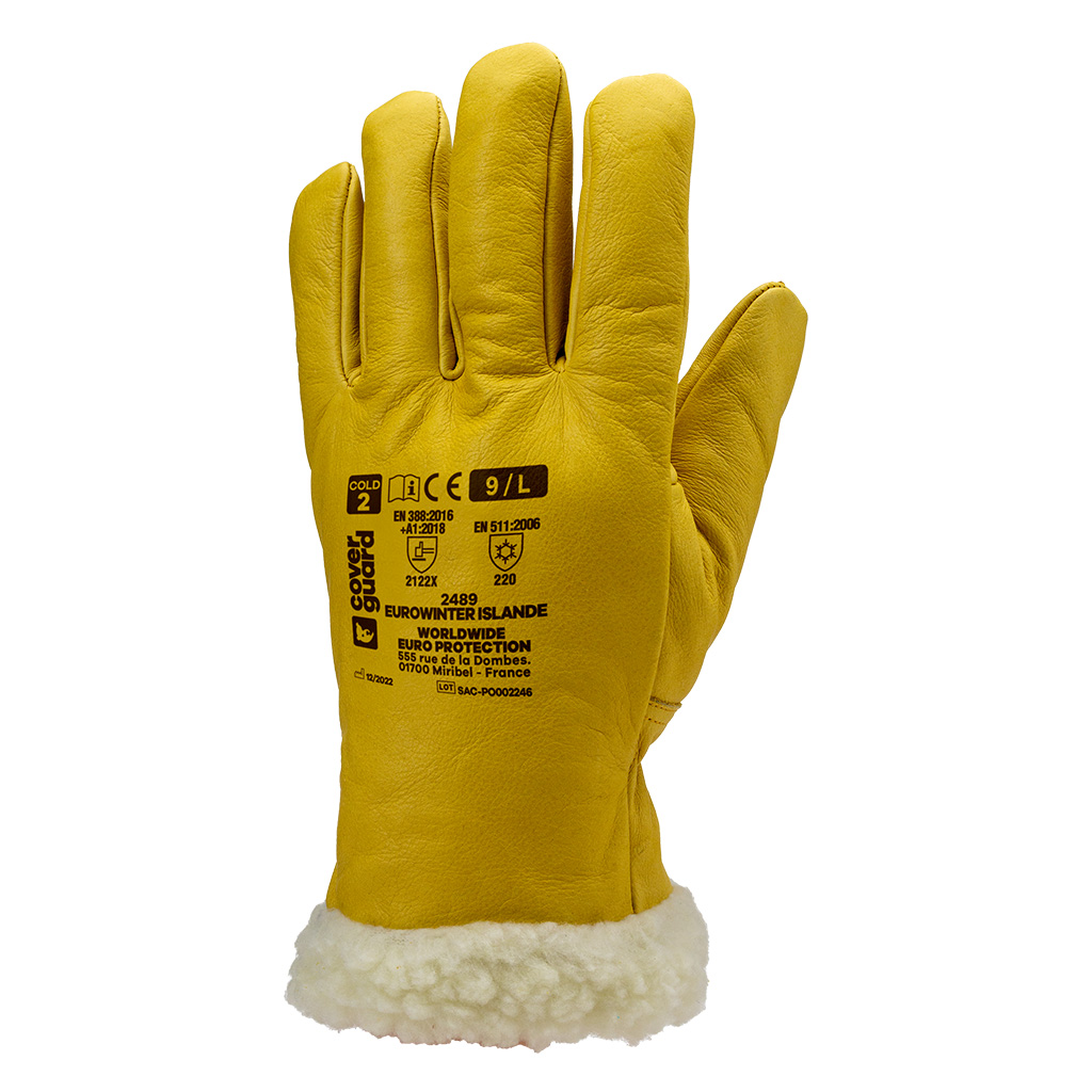 Зимние кожаные перчатки COVERGUARD 2490